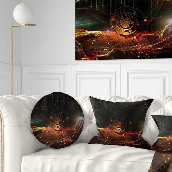 Designart 'Composition of Elements' Contemporary Throw Pillow