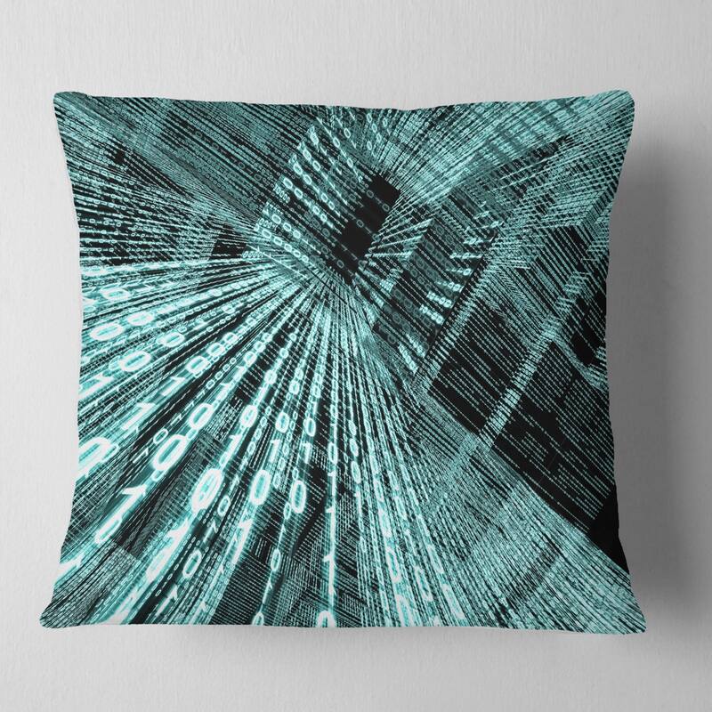 Designart 'Binary Code' Contemporary Throw Pillow Bed Bath & Beyond
