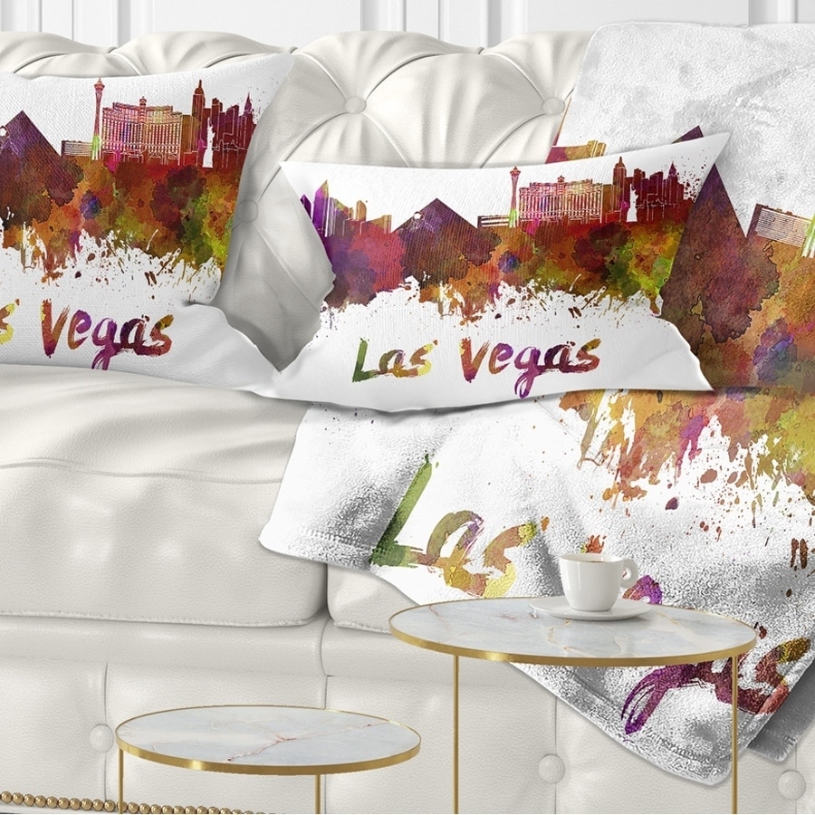 Las Vegas Skyline Throw Pillow 