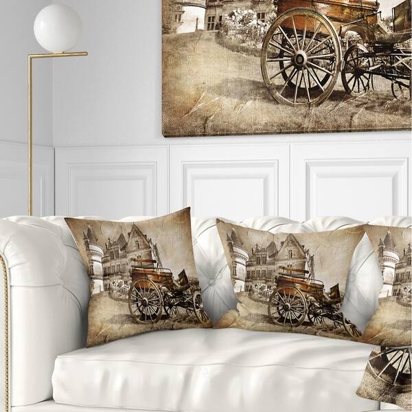 Designart Meval Castle With Carriage Contemporary Throw Designart Meval Castle With
