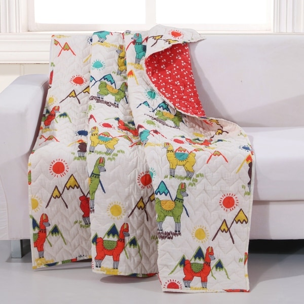 Shop Barefoot Bungalow Cuzco Llama Quilted Throw Overstock 20947805