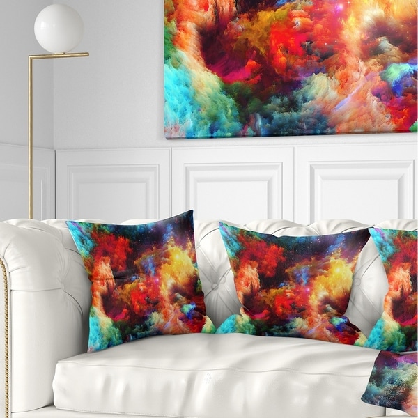 Designart 'Fractal Paint Fusion' Contemporary Throw Pillow