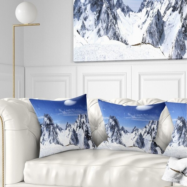 Designart 'Panorama Caucasus Mountains' Photography Throw Pillow