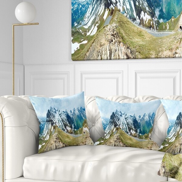 Designart 'Alps Summer Panorama' Photography Throw Pillow