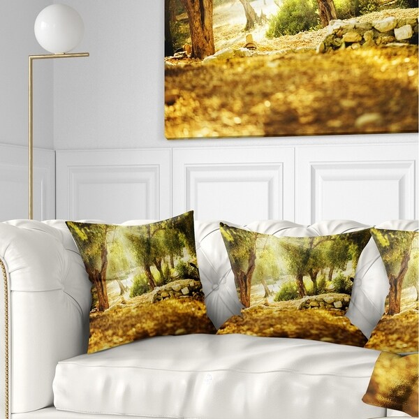 Designart 'Olive Trees' Photography Throw Pillow