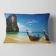 Designart 'andaman Sea Tropical Beach' Photography Throw Pillow - Bed 