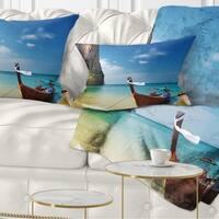 Designart 'andaman Sea Tropical Beach' Photography Throw Pillow - Bed 