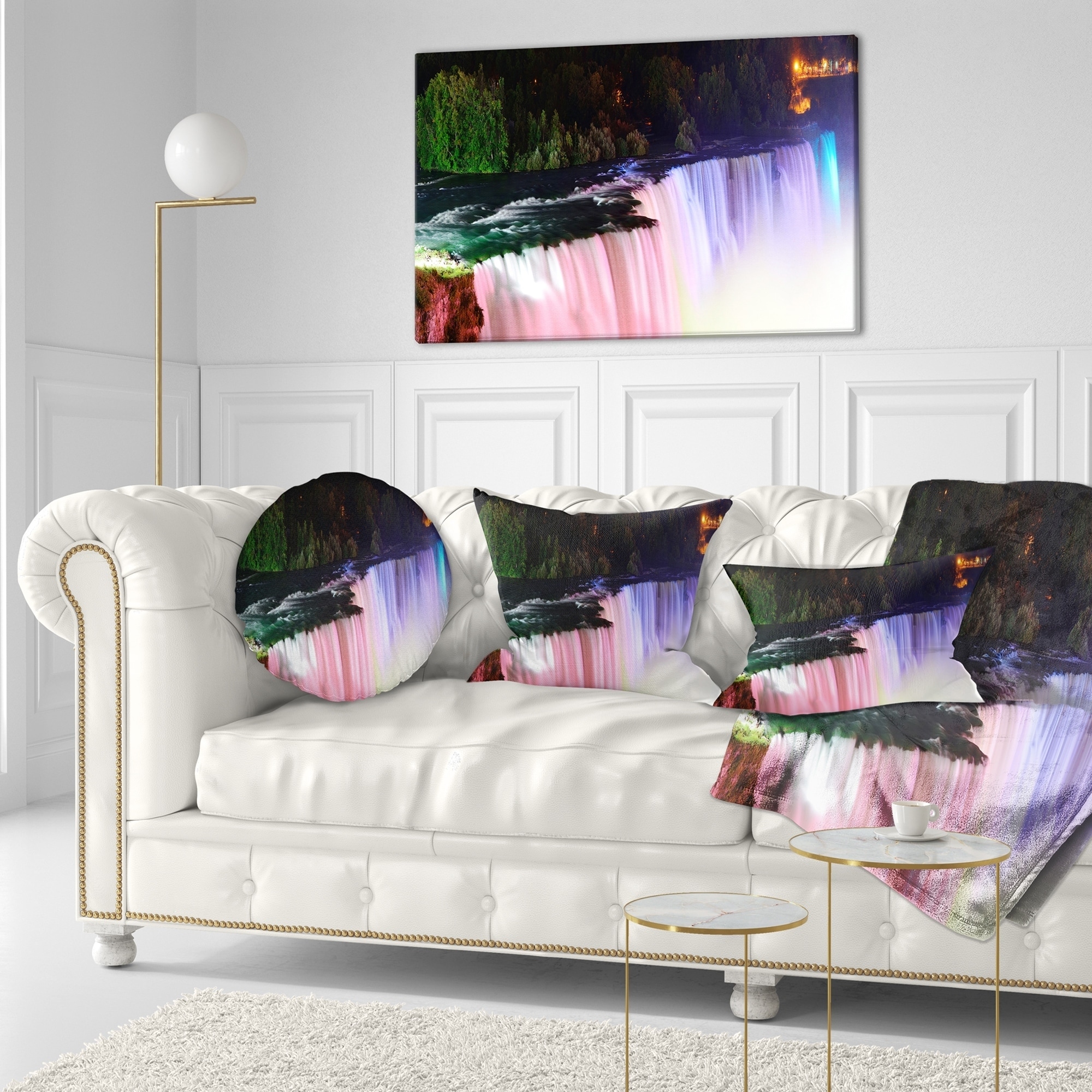 Waterfall Krka Panorama Landscape Photography Throw Pillow /& Cushion Pillow Cover for Living Room Sofa