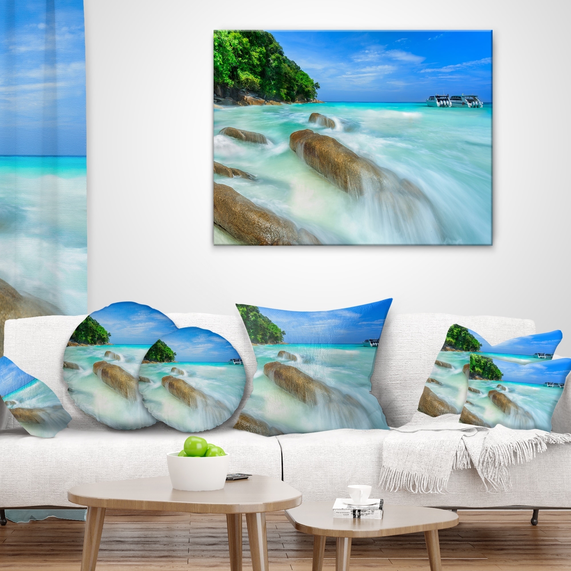 Designart Tachai Island In Thailand Landscape Photography Throw Pillow On Sale Overstock 20948364