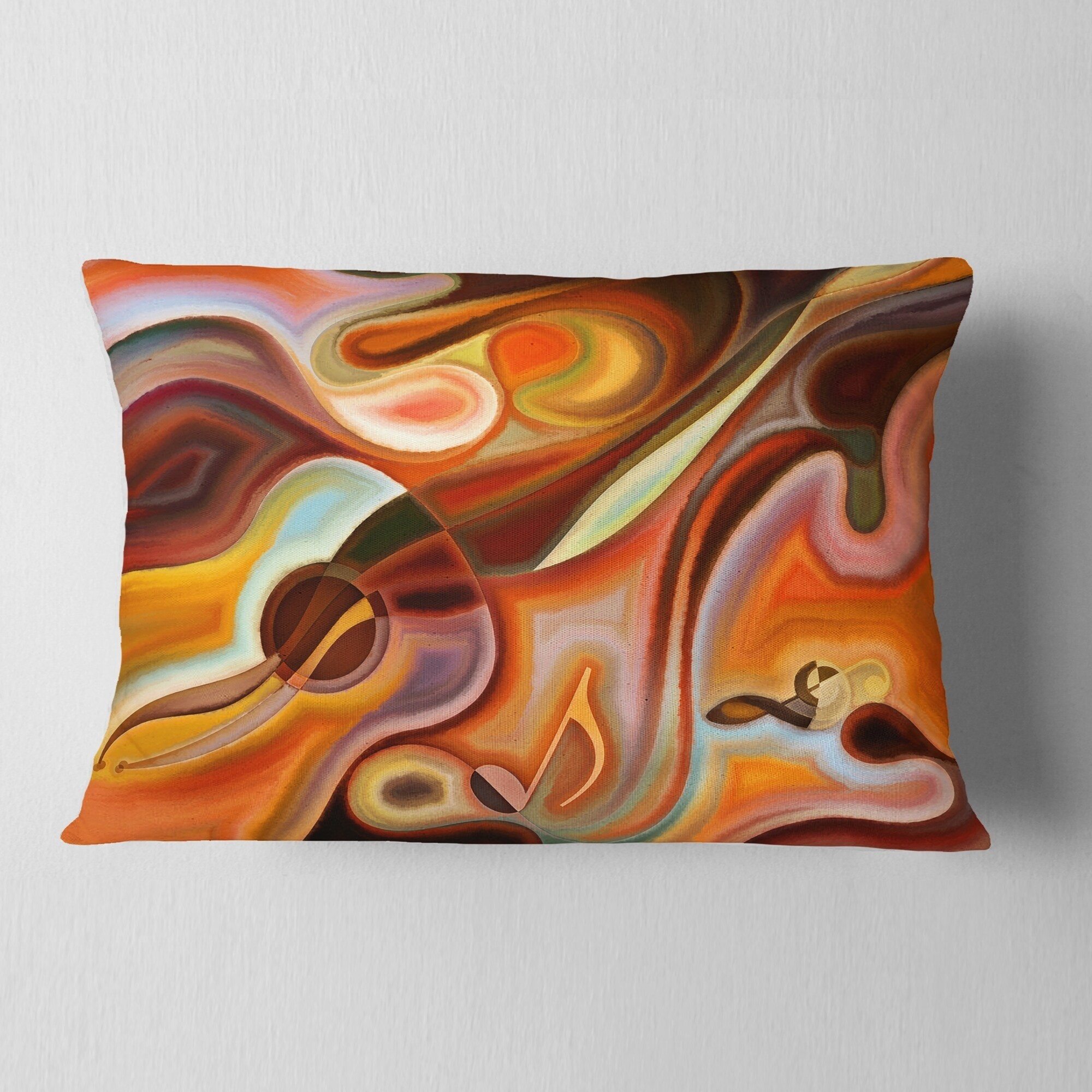 Designart 'Music Dreams' Abstract Throw Pillow - Picture 8 of 13