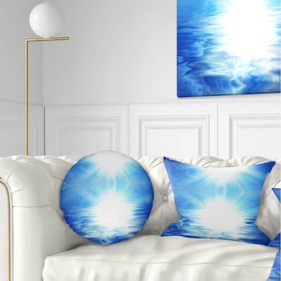 Designart 'Blue Sky Mirrored in Blue Sea' Seascape Throw Pillow