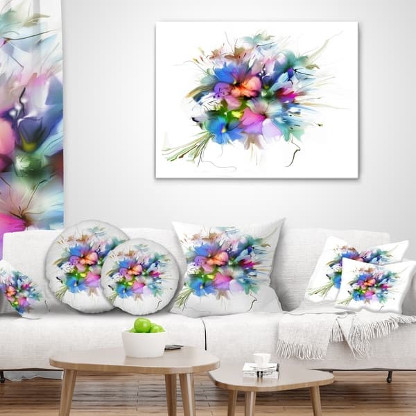 X 20 In Sofa Throw Pillow 12 In Designart Cu13156 12 20 Blooming Red Flower Watercolor Floral Lumbar Cushion Cover For Living Room Throw Pillow Covers Bedding