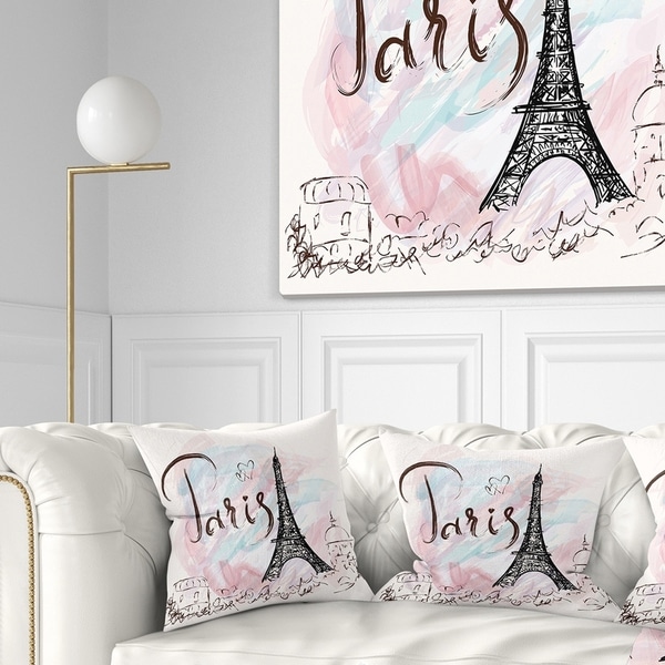 Eiffel tower shop throw pillow