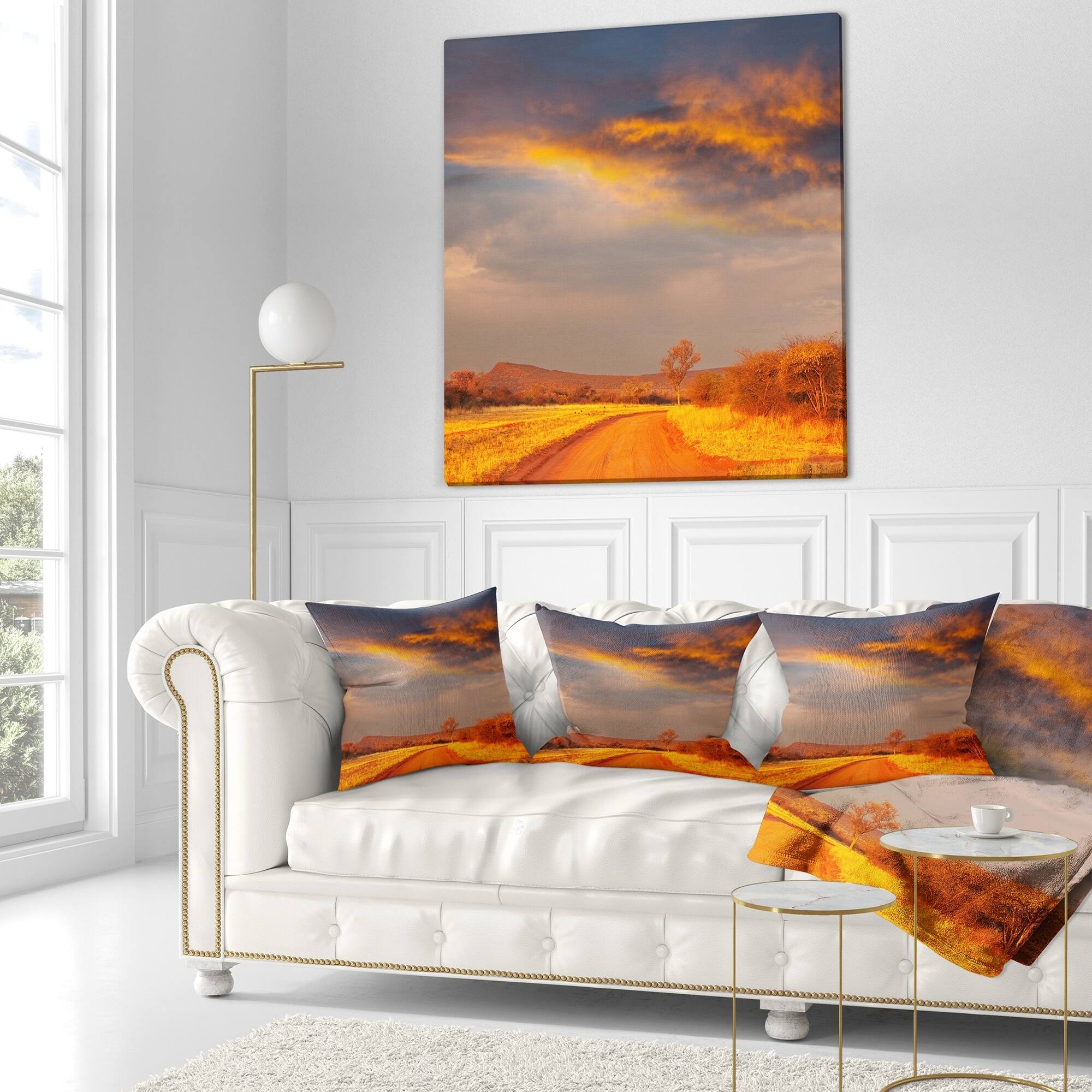 Designart 'Fantastic Road and Sky in Kenya' Landscape Printed Throw
