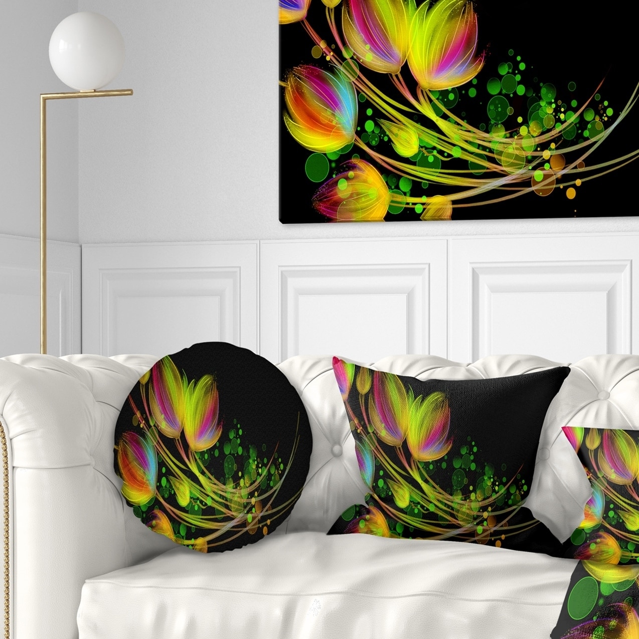 Bright floral 2024 throw pillows