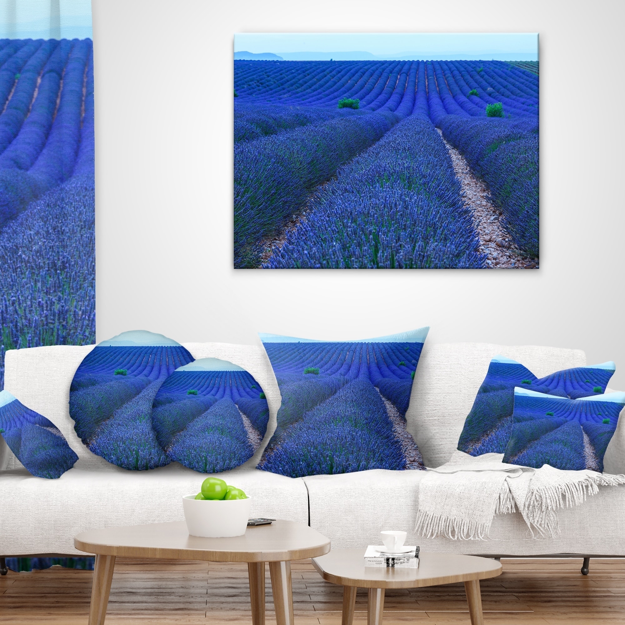 Designart 'Lavender Field Sunset Near Valensole' Floral