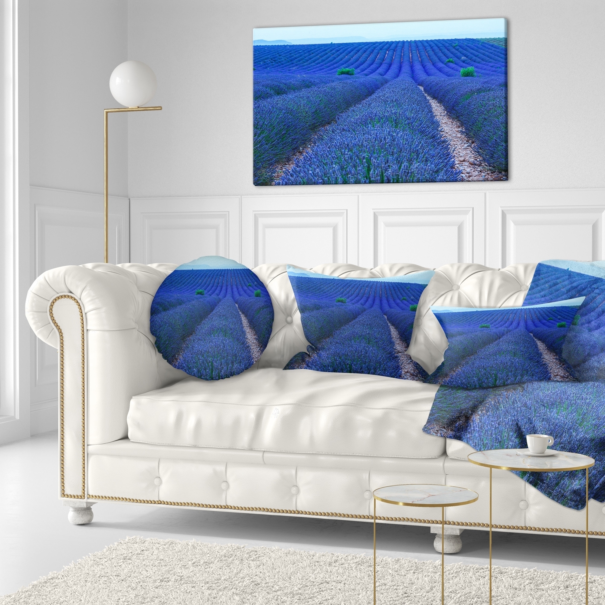 Designart 'Lavender Field Sunset Near Valensole' Floral