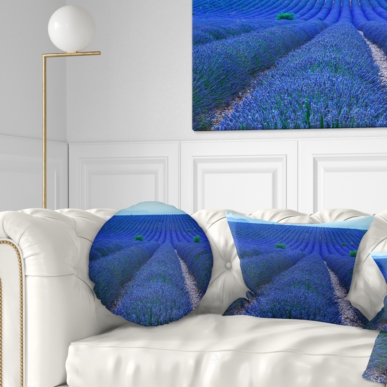 Designart 'Lavender Field Sunset Near Valensole' Floral