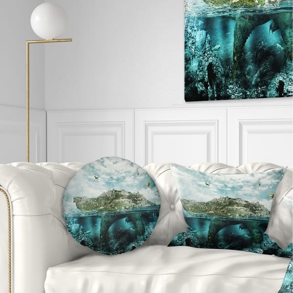 Designart 'Island Like Large Fantasy Turtle' Animal Throw Pillow - Bed Bath  & Beyond - 20948839