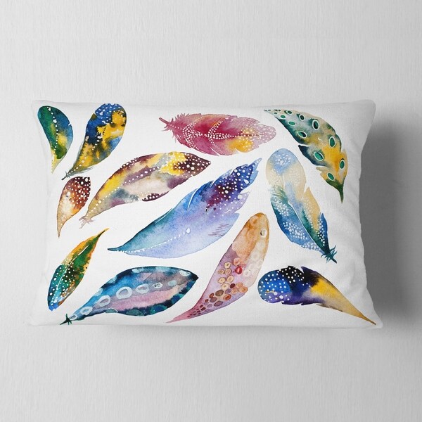 feather design throw pillows