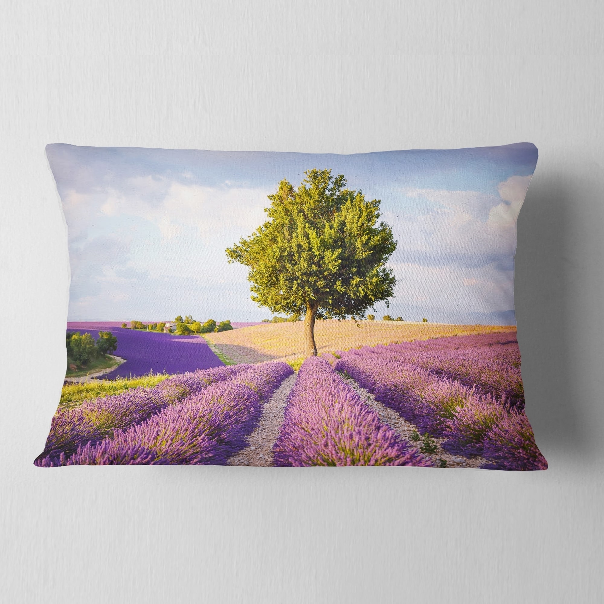 Designart 'Lonely Tree Holding the Moon' Landscape Printed Throw Pillow -  Bed Bath & Beyond - 20947161