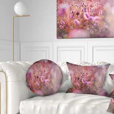 Designart 'Beautiful Summer Little Flowers' Floral Throw Pillow