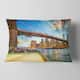 Designart 'Bridge Park Brooklyn' Cityscape Photography Throw Pillow ...