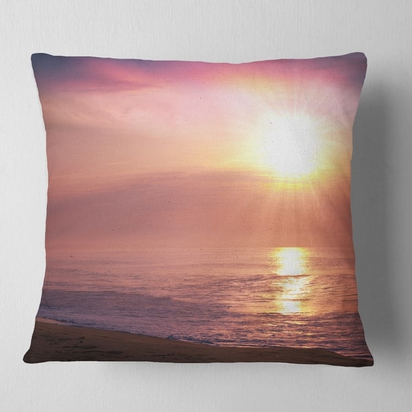 Shop Designart Purple Tinged Seashore At Sunset Seashore Throw