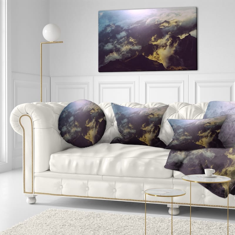 Designart 'Mountain Above the Clouds View' Landscape Printed Throw ...