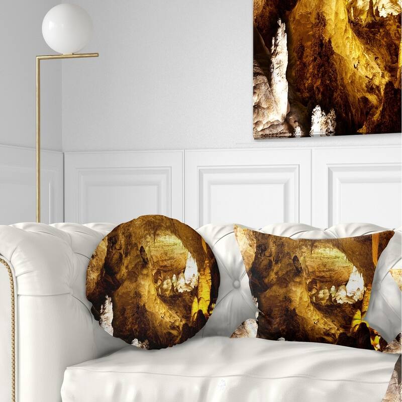 Designart 'Carlsbad Caverns National Park' Landscape Printed Throw Pillow - Rectangle - 12 in. x 20 in. - Medium