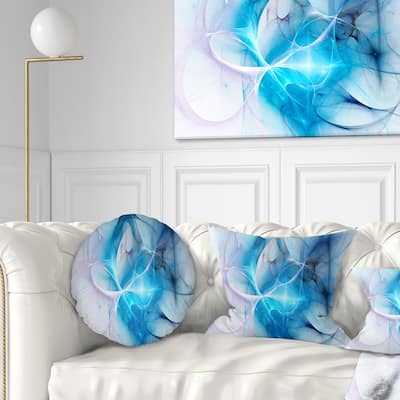 Designart 'Blue Nebula Star' Abstract Throw Pillow