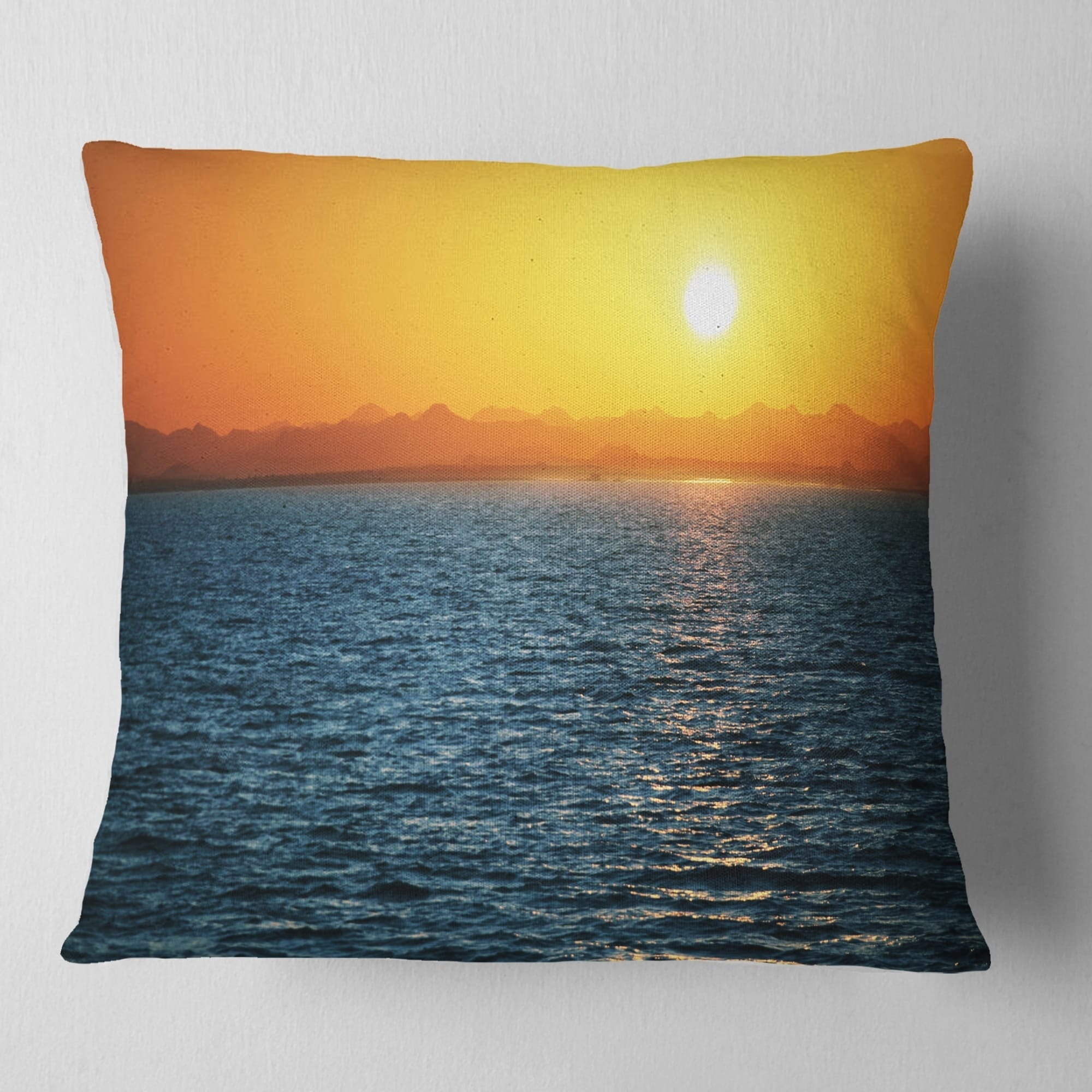 Designart 'Beautiful River View At Sunset' Seashore Throw