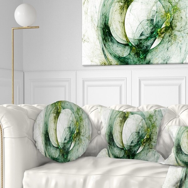 Designart 'Far Spherical Galaxy Brown' Abstract Throw Pillow