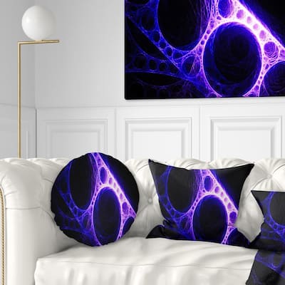 Designart 'Purple Metal Construction' Abstract Throw Pillow