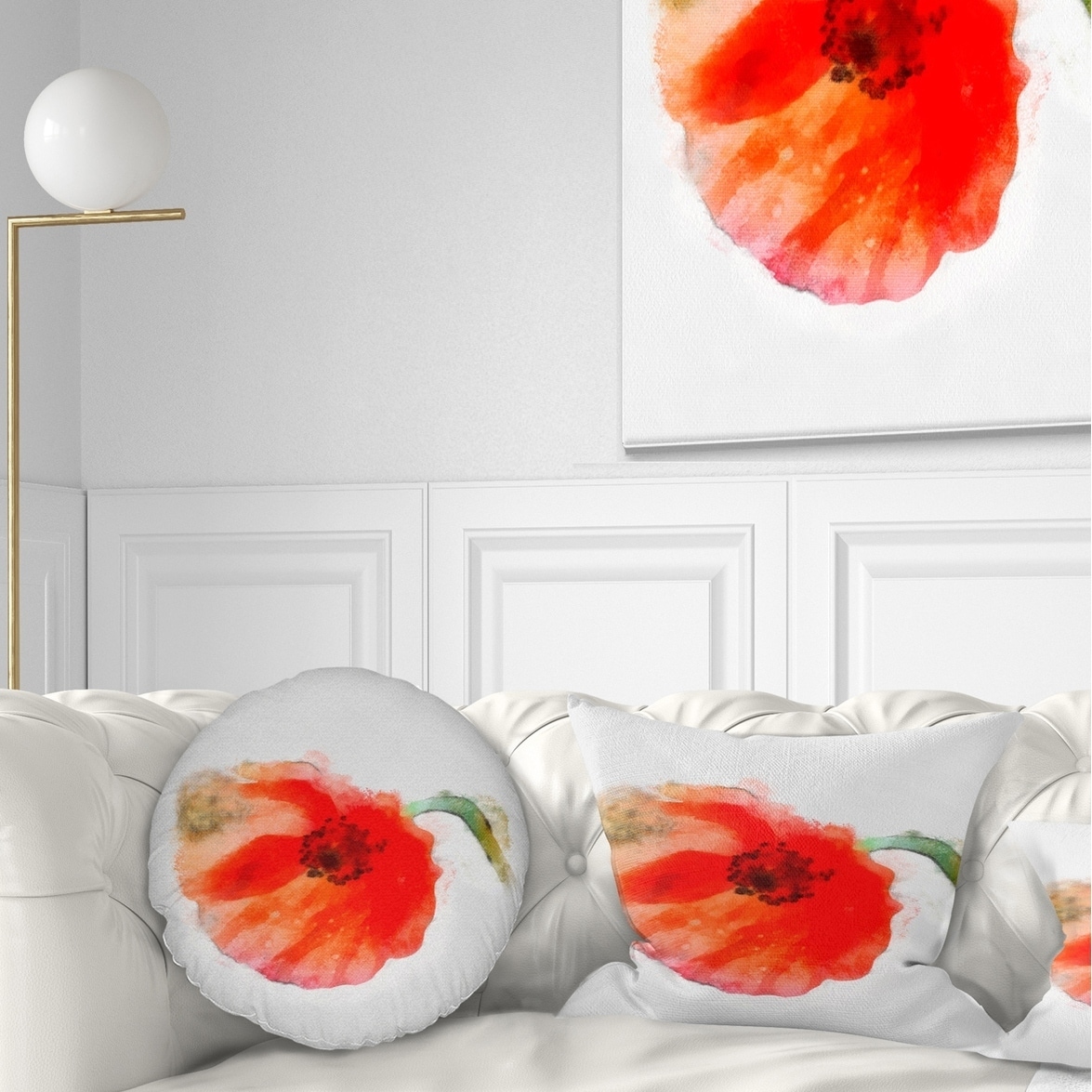 Poppy hotsell red cushions