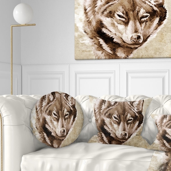 Wolf discount throw pillow