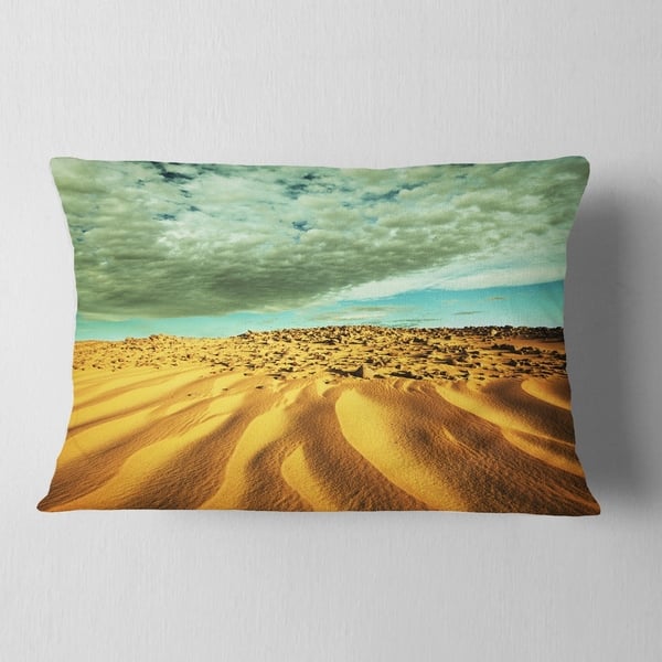 Desert Tufted Boho Throw Pillow - Rust