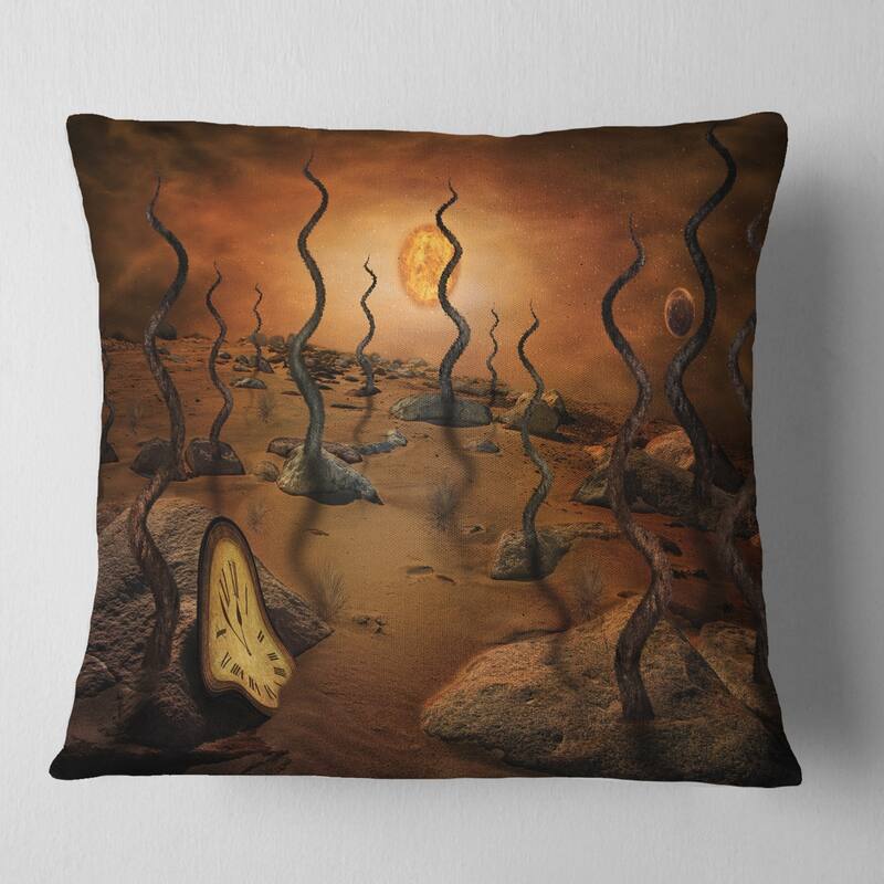 Designart 'Looking to Future' Abstract Throw Pillow