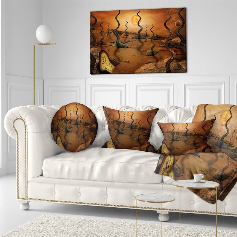 Designart 'Looking to Future' Abstract Throw Pillow