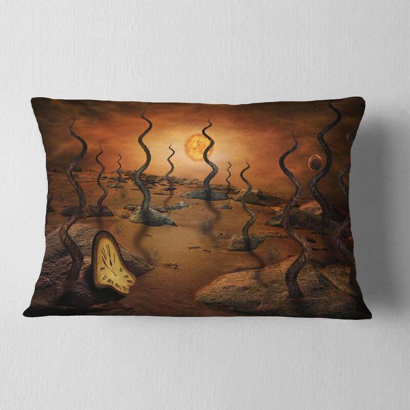 Designart 'Looking to Future' Abstract Throw Pillow