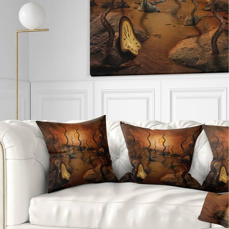 Designart 'Looking to Future' Abstract Throw Pillow - Square - 16 in. x 16 in. - Small