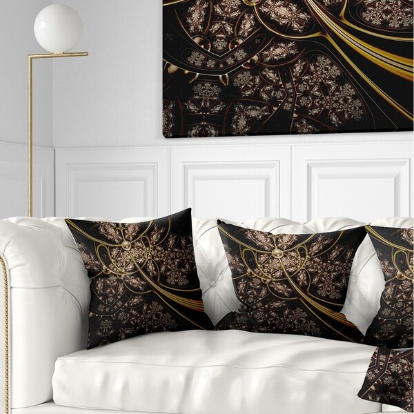 Designart 'Symmetrical Metallic Fabric' Abstract Throw Pillow