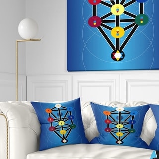 Designart 'Cabala Jewish Symbols' Abstract Throw Pillow - Bed Bath ...