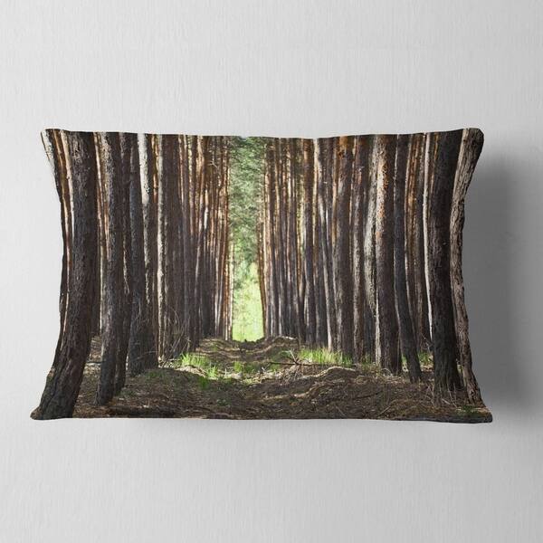 Designart Even Rows Of Pine Tree Forest Modern Forest Throw Pillow On Sale Overstock 20949848