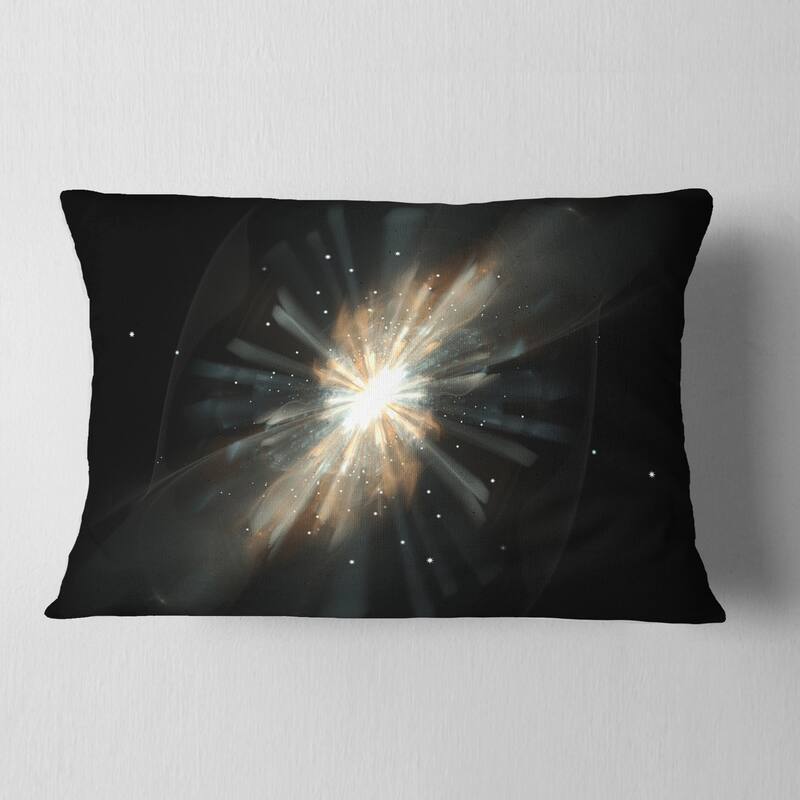 Designart 'Fractal Star Galaxy' Abstract Throw Pillow