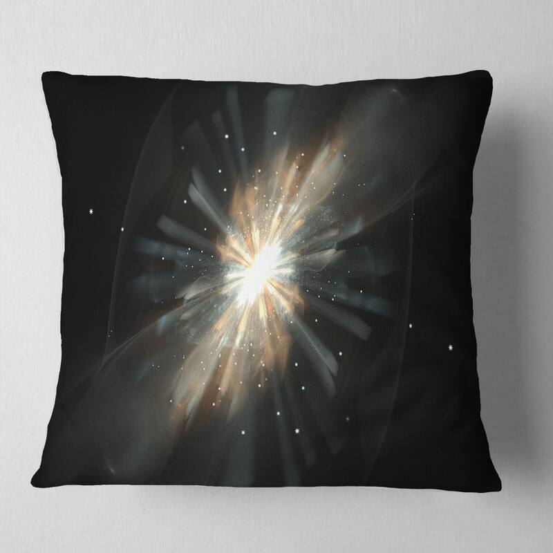 Designart 'Fractal Star Galaxy' Abstract Throw Pillow