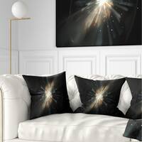 Designart Glowing Star In Cosmic Galaxy Abstract Throw Pillow Overstock 20953424
