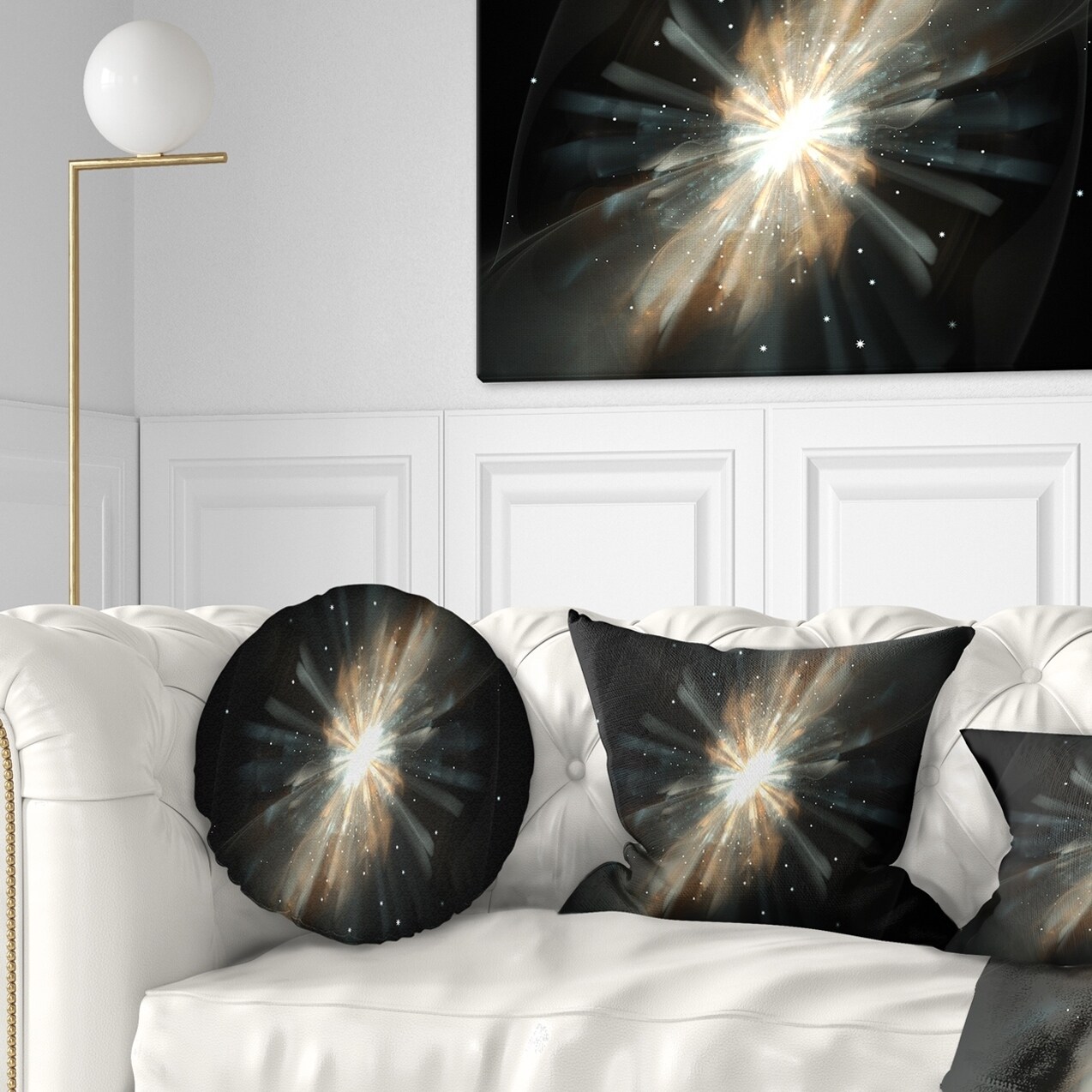 Designart Fractal Star Galaxy Abstract Throw Pillow Bed Bath Beyond 20949857