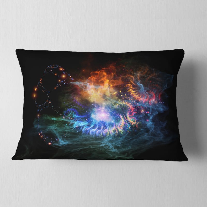 Designart 'Flame Lights of Network' Abstract Throw Pillow