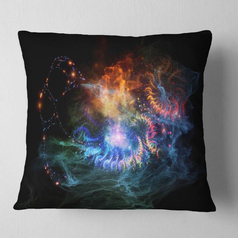 Designart 'Flame Lights of Network' Abstract Throw Pillow